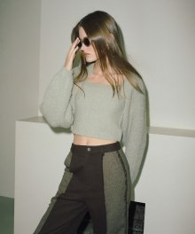 Bolero Set-Up Knit  Ash Khaki