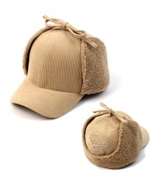 FOREST CUBE Beige Corduroy Earflap Cap 귀달이모자