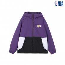LAL LAKERS 팀 배색 점퍼_퍼플