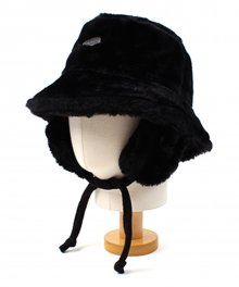 Black Fur Earflap Bucket Hat 귀달이모자