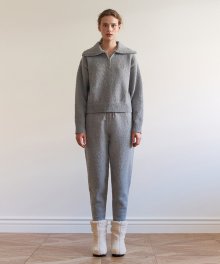 KNIT PANTS GRAY