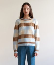 CHECK KNIT BLUE