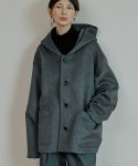 말렌(MALEN) unisex wool half hood coat gray