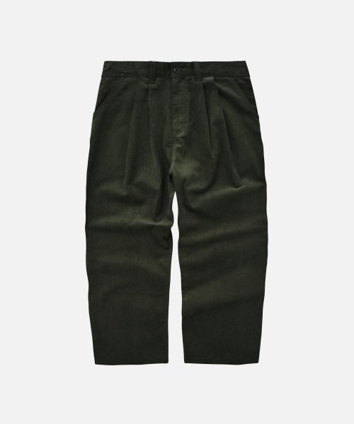 CORDUROY COMFORT TWO TUCK БРЮКИ _ ОЛИВКОВЫЙ