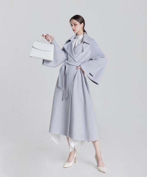 그레이스유(GRACE U) Serena Handmade Coat (Light Blue) - 사이즈