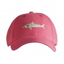 Adult`s Hats Great White Shark on Weathered Red