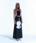 로즈애플 스튜디오(ROSEAPPLE STUDIO) 223 투웨이 로고 롱 드레스&스커트 - 블랙