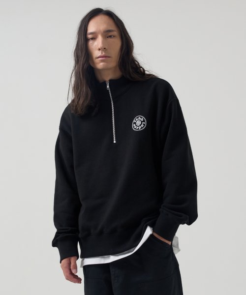 TABB Logo Half На молнии Sweatshirt_Black