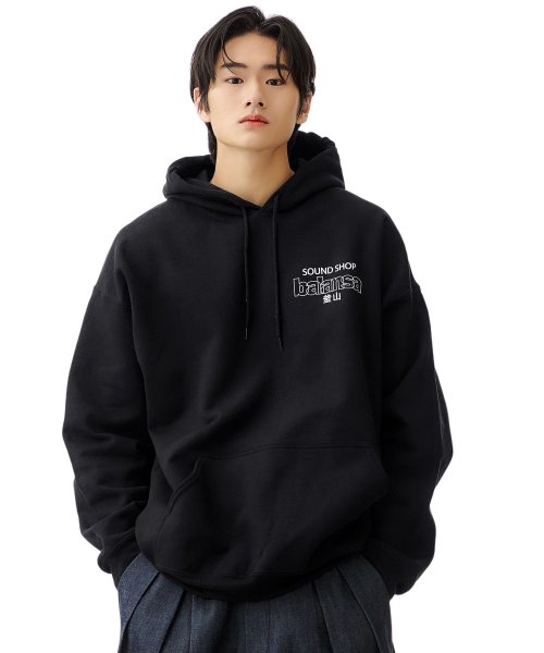 MUSINSA | BALANSA SSB LOGO HOODIE (BLACK)