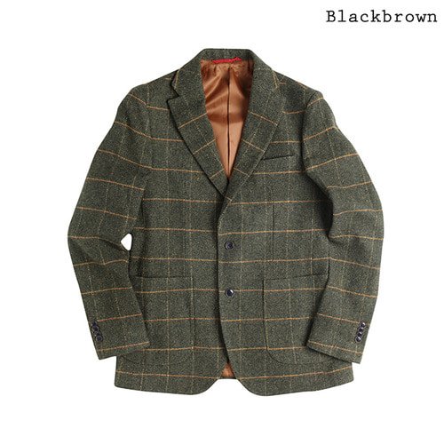 Шерстяной жакет в клетку Khaki