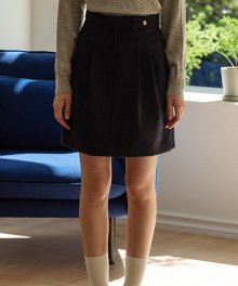 Dulce wool skirt_Navy