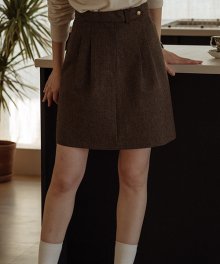 Dulce wool skirt_Brown
