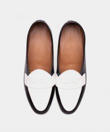 Belgian Penny Loafers Black & White 2 / ALC044