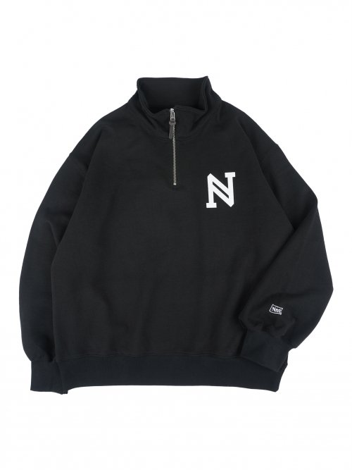 N LOGO HALF ZIP-UP SWEATSHIRTS ЧЁРНЫЙ