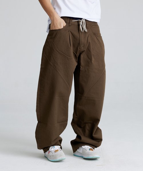 MUSINSA | BSRABBIT Mid90 Baggy Cotton Pants Dark Khaki
