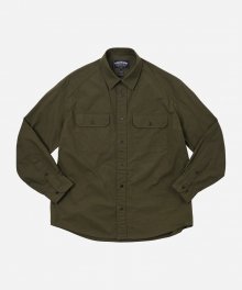 FLANNEL CPO SHIRT _ OLIVE
