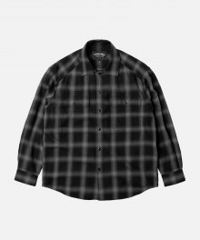 OMBRE CHECK SHIRT _ BLACK