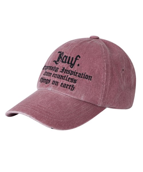 【韓国bauf バウプ】B vintage washing ball cap BFH-22A-U-PNK-008_1.webp