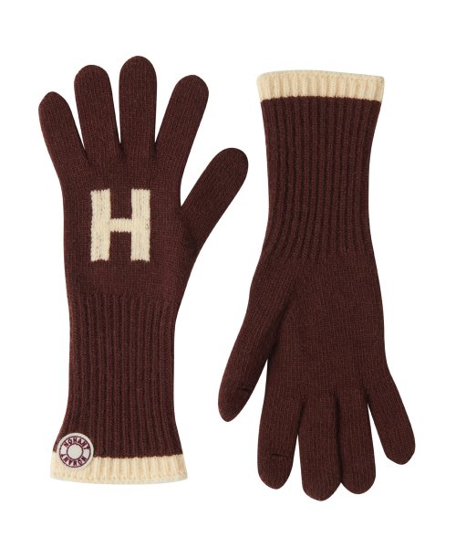 노앙(NOHANT) LOGO PATCH KNIT GLOVES BROWN - 사이즈 & 후기