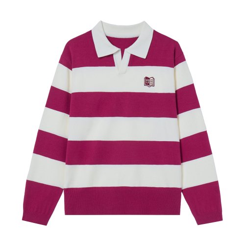 red collared sweater