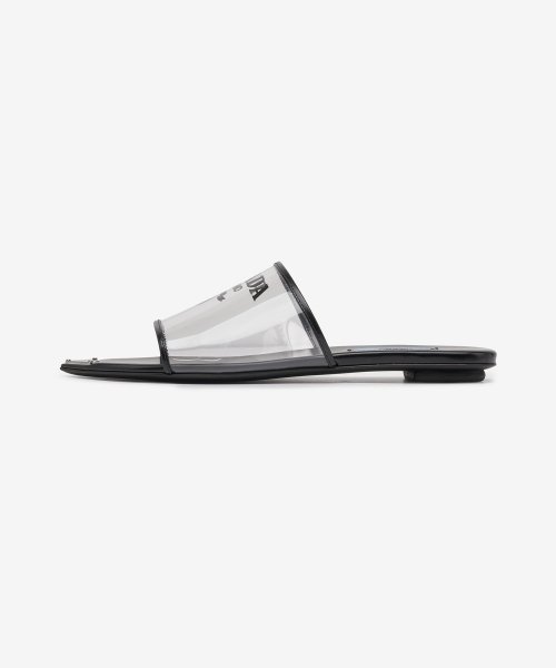 MUSINSA PRADA Women s Triangle Logo Slides Black 1XX6363LK3F0002