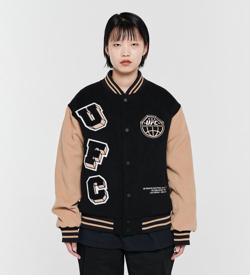 Куртка UFC Crew Relaxed Fit Wool Varsity Black U2PJT4303BK