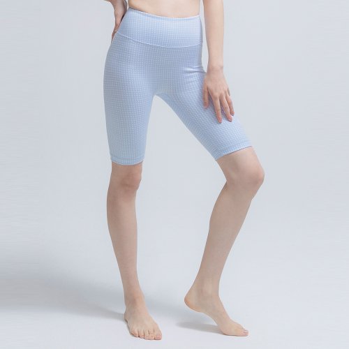 Велосипедки в клетку виши Barrel Fit_Zen Blue (BI2WFLG02ZBL)