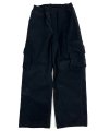 Napping cotton cargo wide pants black