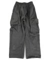 Napping cotton cargo wide pants charcoal