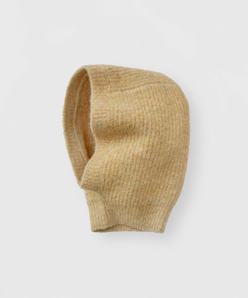 MUSINSA | LAFUDGESTORE Boucle Knitted Warmer Balaclava_Naples Yellow