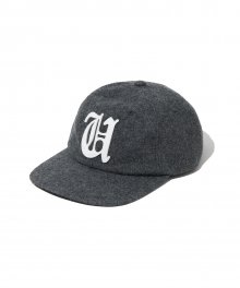 logo wool ball cap grey