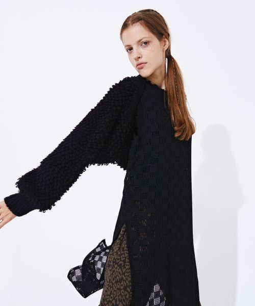 ALPACA MUFFLER BOLERO_Black