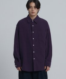 CHILLY WEATHER OVER SILHOUETTE SHIRT (PURPLE CORDUROY)