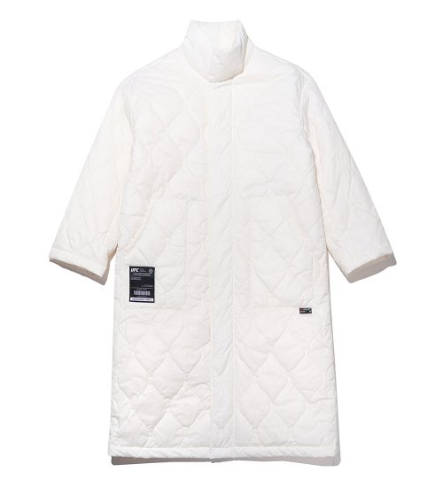 Длинный стеганый оверсайз пуховик UFC (W) Off White U2PJT4204OW