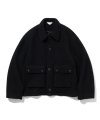 wool short coverall black