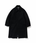 22fw park wool balmacaan coat black