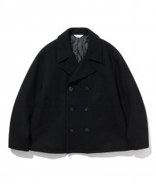 hyde wool pea coat black