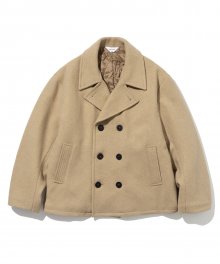 hyde wool pea coat beige