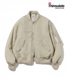 padded ma-1 blouson beige