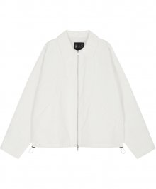 Glossy Tyvek Zip-up Jacket - Off White (FU-036)