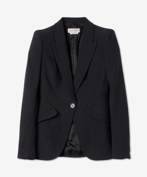 Alexander mcqueen leaf crepe jacket best sale