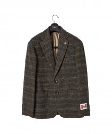 [COLLECTION LINE] ARCHIVE CLASSIC ARTIST CHECK WOOL MOHAIR JACKET BROWN