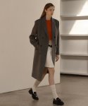 일로일(ILOIL) classic wool double coat - grey