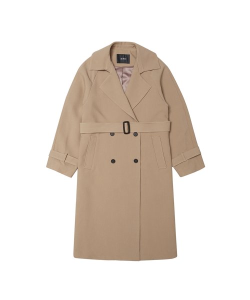 Женский тренч оверсайз из вискозы (Beige)