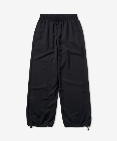 스튜디오니콜슨(studionicholson) 와이드 레그 드로우 코드 팬츠 - 블랙 / GIASNW1034FLINT