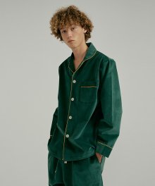 (m) Park Green Corduroy Pajama Set