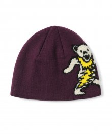 GD Dancing Bear No Cuff Beanie Plum