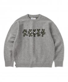 GD Dancing Bears Knit Sweater Heather Grey