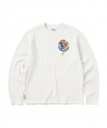 GD Lightning Waffle L/S Top Ivory