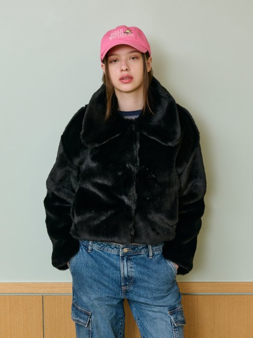 Georgina fur 2024 bomber jacket